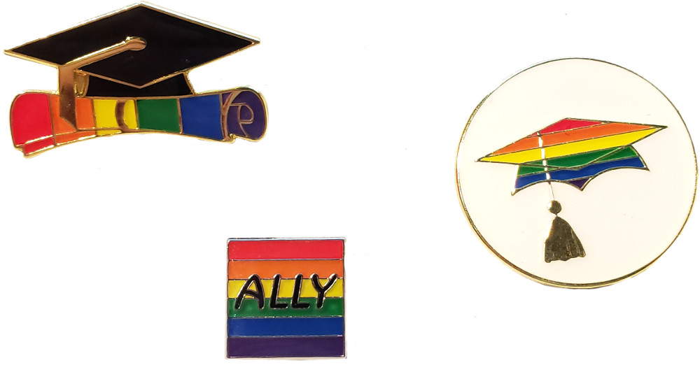 Gay Pride Enamel Lapel Pins Badges Rainbow Leather Bear Flag LGBT Ally Wholesale