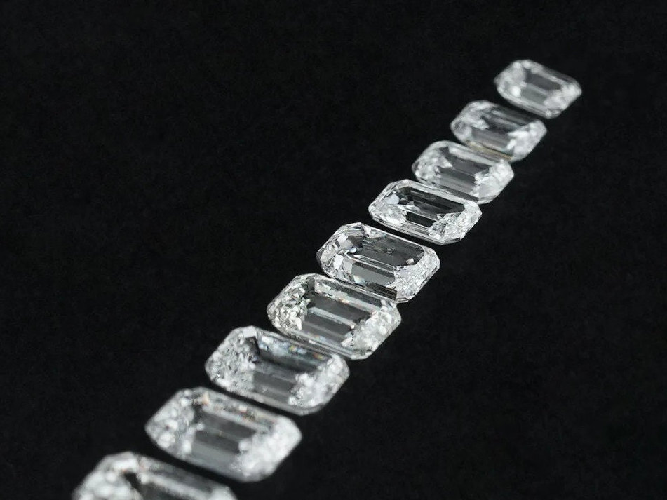 2 mm 3 mm 4 mm 5 mm 6 mm Emerald Cut Lab Grown Diamond / CVD Loose Diamond of V