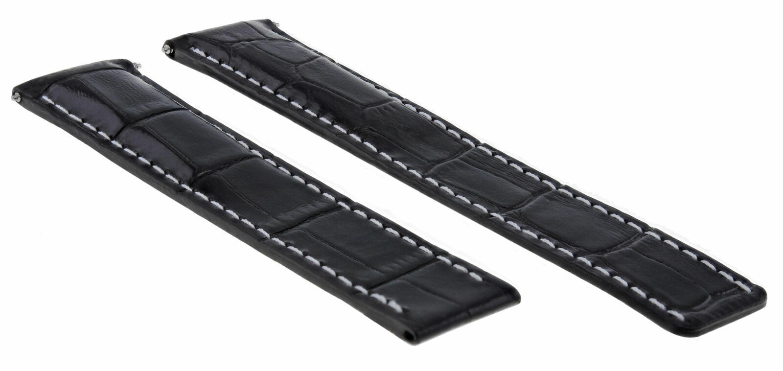 18MM LEATHER STRAP BAND FOR 18/16 TAG HEUER F1 WA1218 DEPLOYMENT CLASP BLACK WS