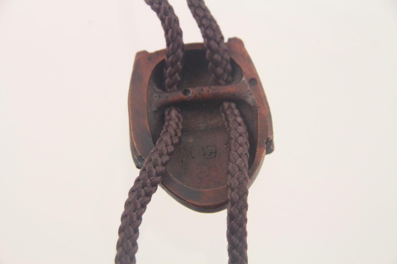 Vintage Korean Carved Face Hahoetal Mask Men’s Bolo Tie