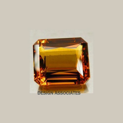 MADEIRA CITRINE 9X7 MM EMERALD CUT VVS FROM BRAZIL