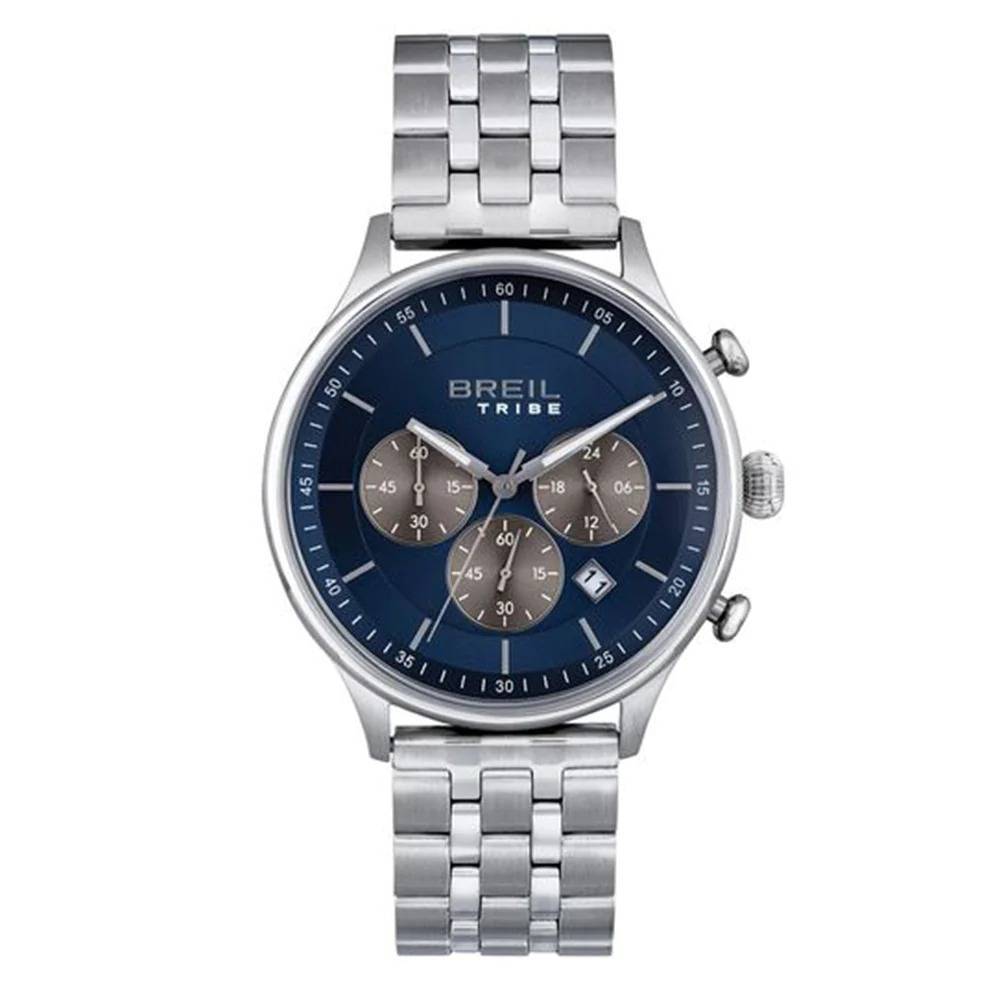 Breil Tribe Classy Watch EW0642 Steel Blue Grey Chronograph Men’s Watch 42mm