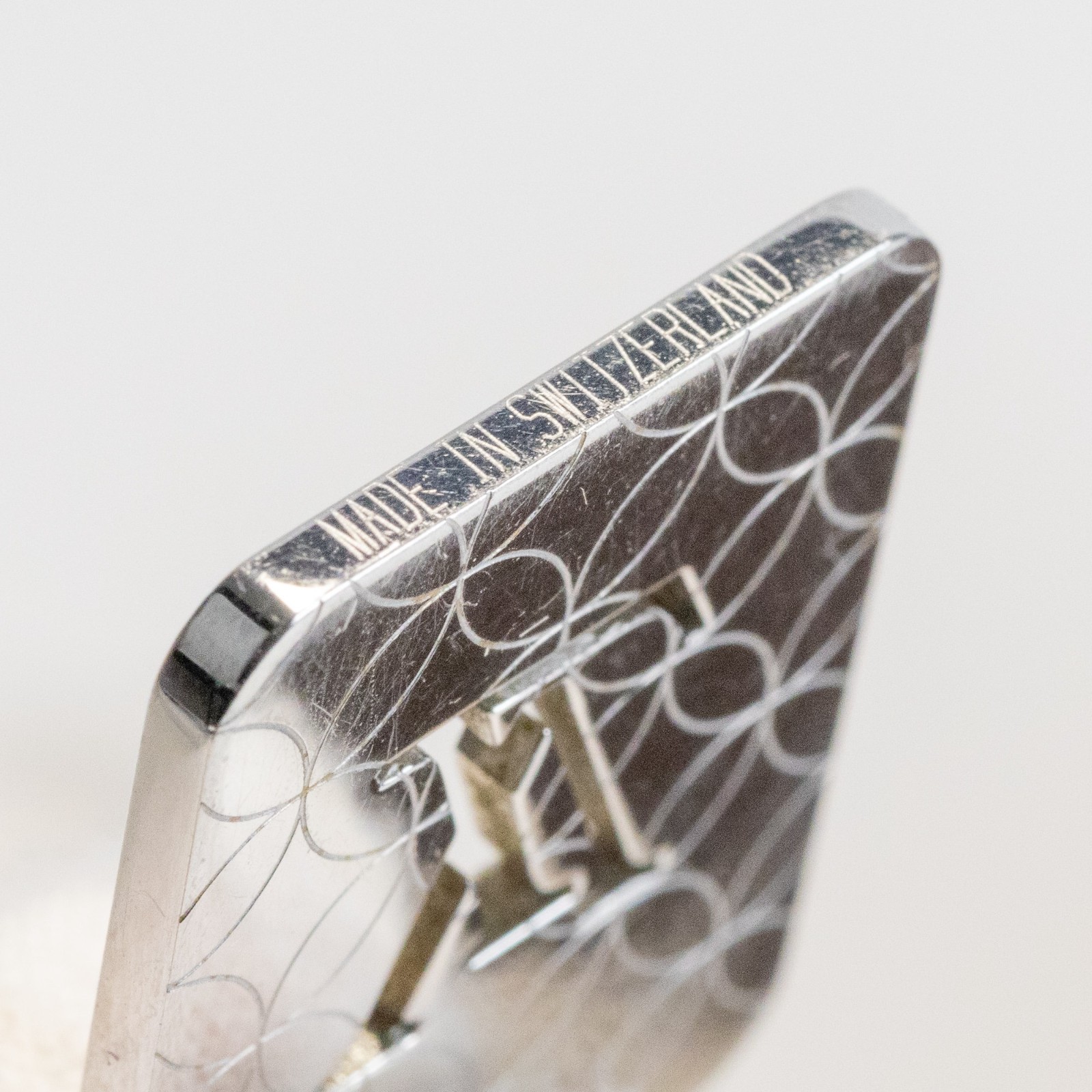 Louis Vuitton LV Champs Elysees PM M65452 Pendant Top Silver Plate Men Auth