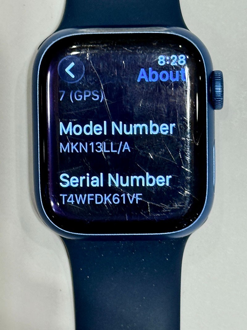 Apple Watch Series 7 GPS Only 41MM Blue w/ Sport Band Model-MKN13LL/A