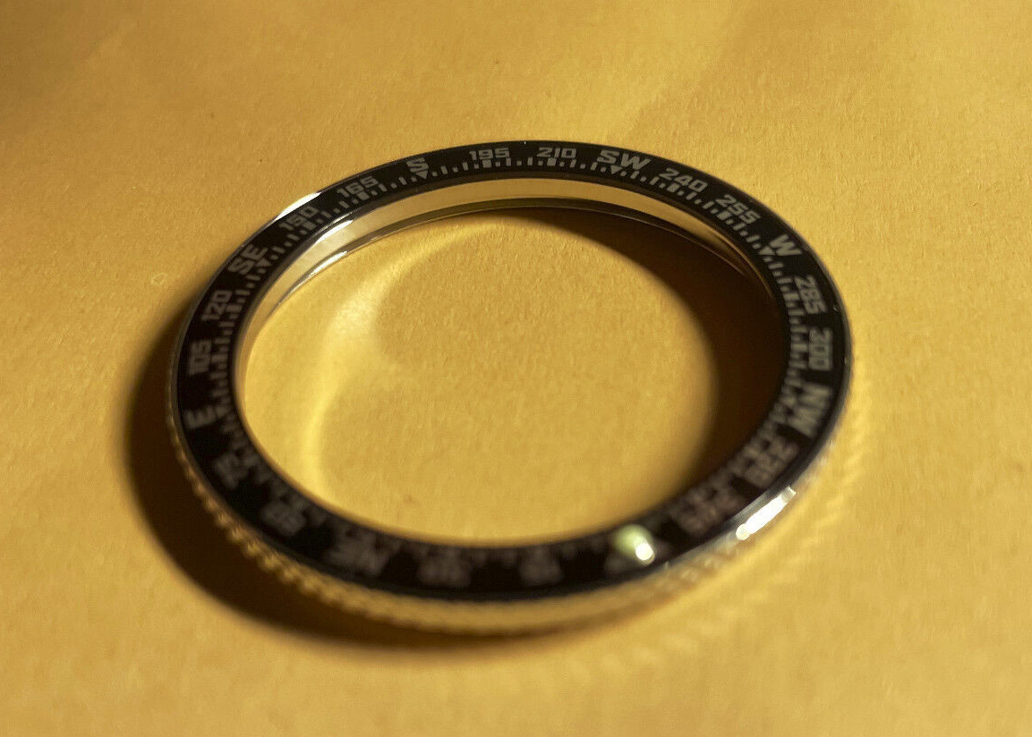 NEW COMPASS INSERT KNURLED Bezel for Vostok Amphibian Komandirskie Watch ENCBX