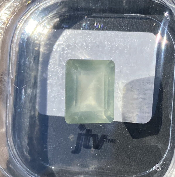 Prehnite 10.1×7.9mm emerald cut 3.91ct gemstone