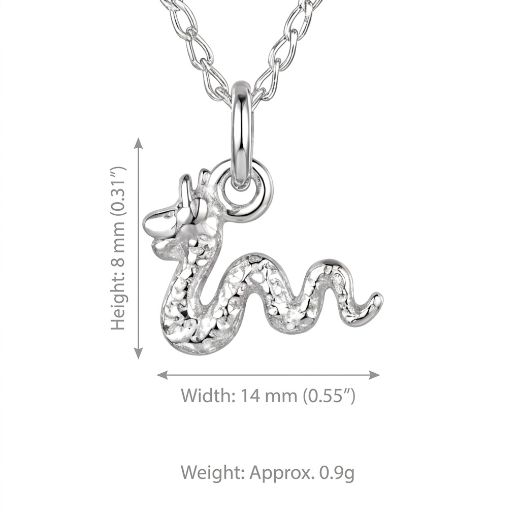 Sterling silver Loch Ness Monster ‘Nessie’ pendant necklace and gift box
