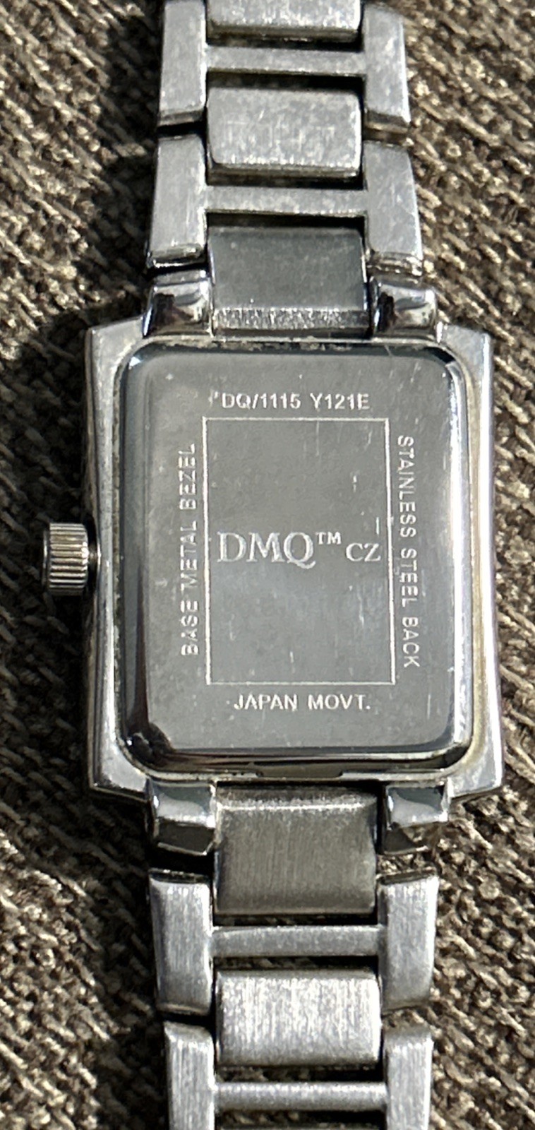 DMQ CZ Watch Silver Tone Crystals Woman’s Watch DQ/1115 Y121E NEW BATTERY