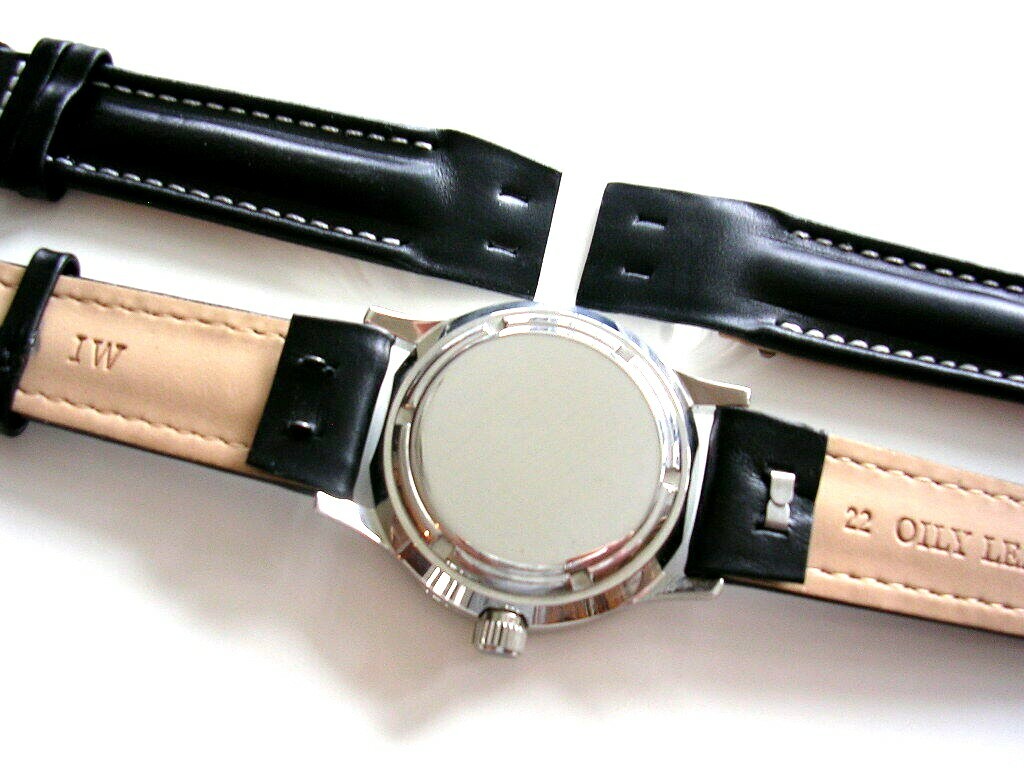 18mm Black Open End Aviator Pilot Military watch band strap IW SUISSE 19-20-22mm