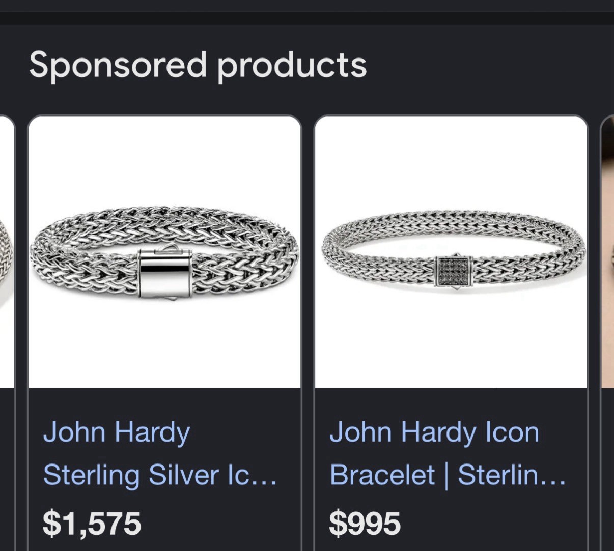 John Hardy Sterling Bracelet 925 Full Link Polished Twisted Size 7.25