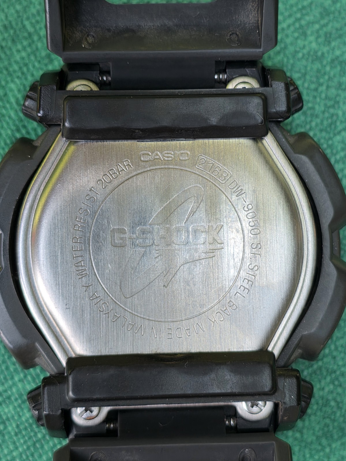 Casio G-Shock DW-9050 Watch Men 44mm Digital Gray Yellow Bezel 2163 New Battery