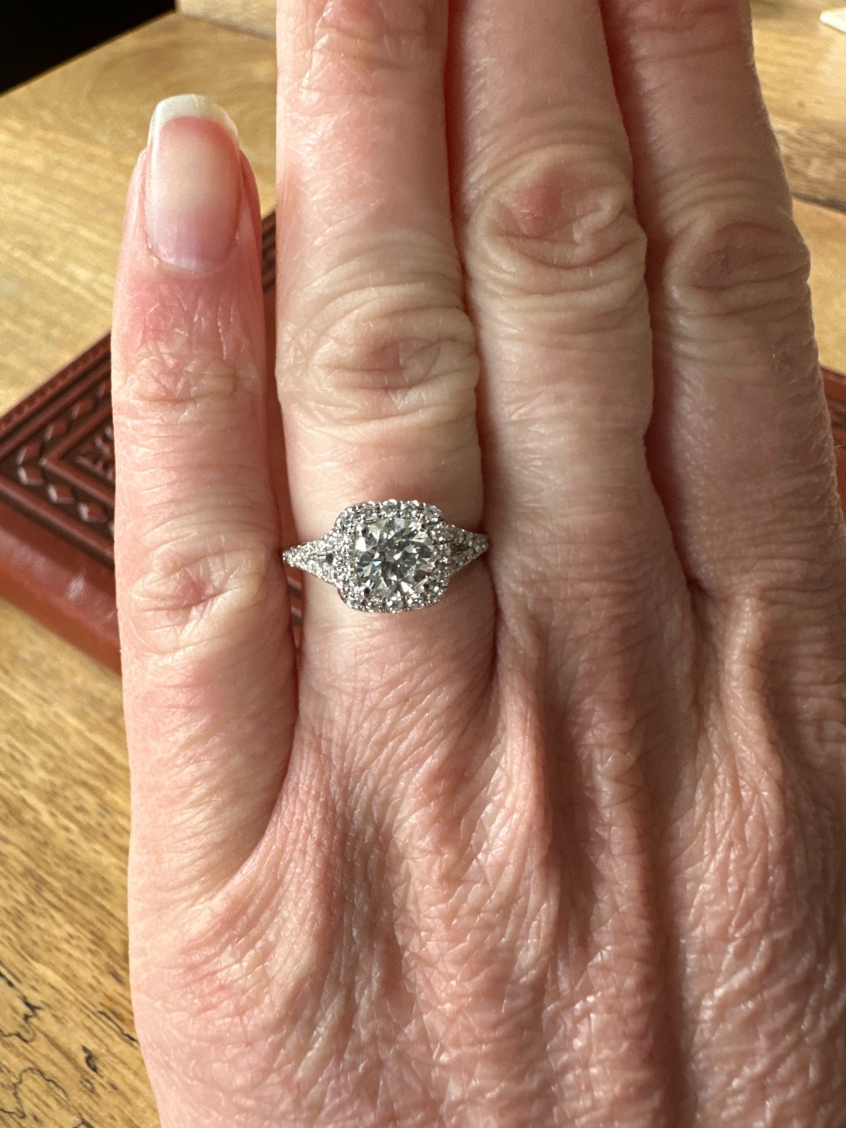 GIA 0.80 ct Round Brilliant Diamond Engagement Ring Platinum I SI2 1.13 TCW