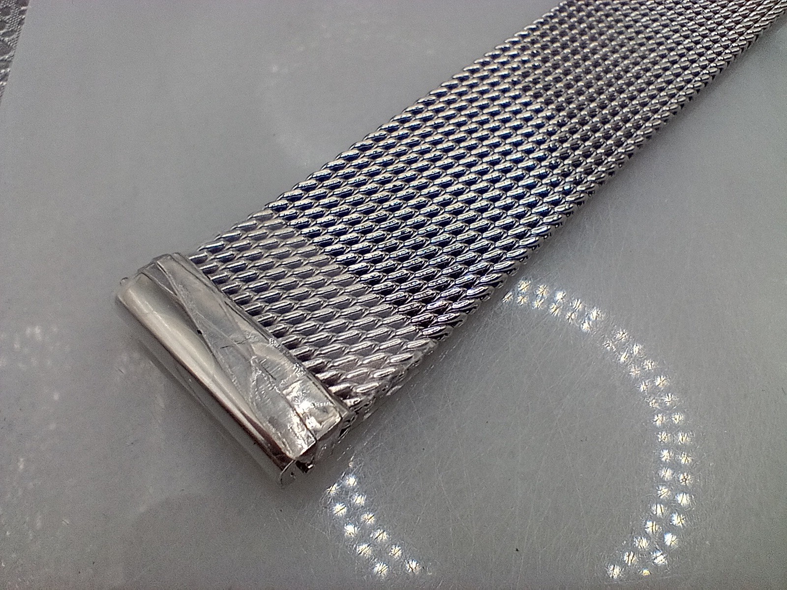 New 18mm Watchgecko Oblique Milanese Mesh Stainless Watch Strap Bracelet 6B356