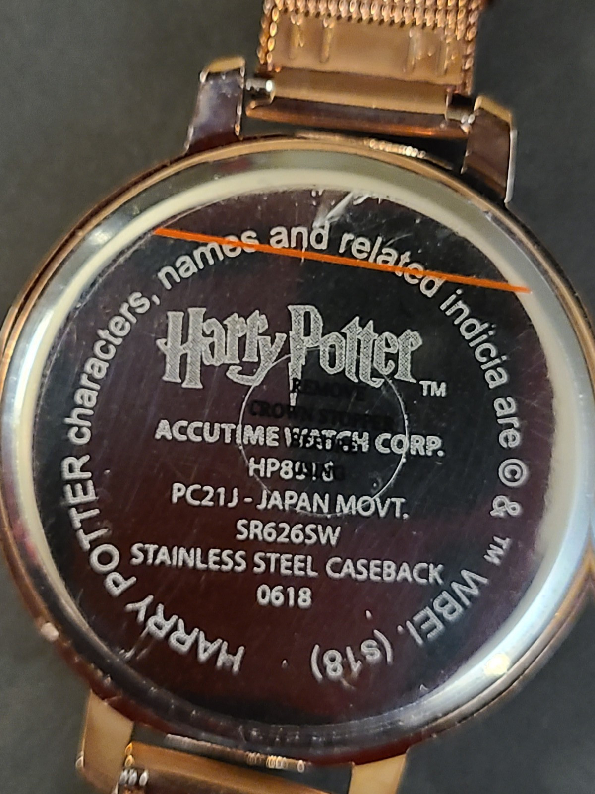 Harry Potter Accutime Rose Gold Expecto Patronum Watch MIB, New Battery