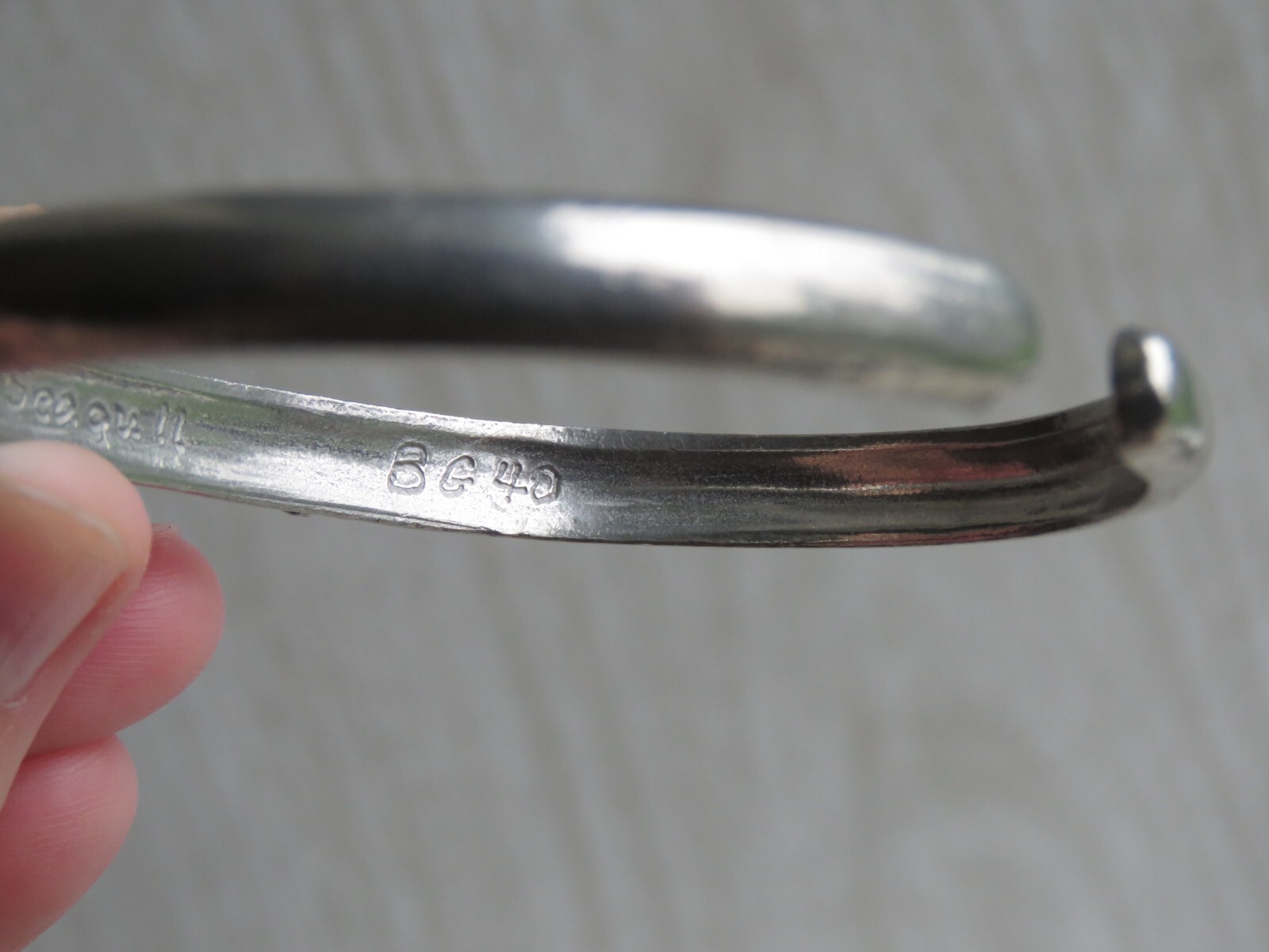 VTG Seagull Pewter Canada Conch Seashell Beach Coastal Bangle Bracelet Adjusts