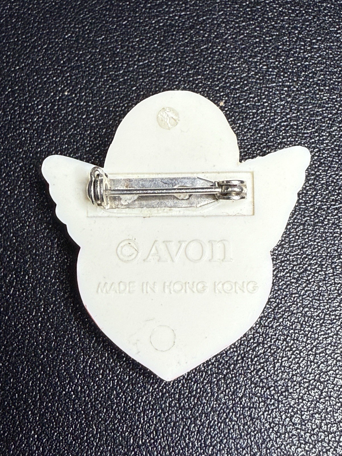 Avon 1970s Love Angel Brooch Red Heart & Wings, 1.25×1.25”, FREE SHIPPING
