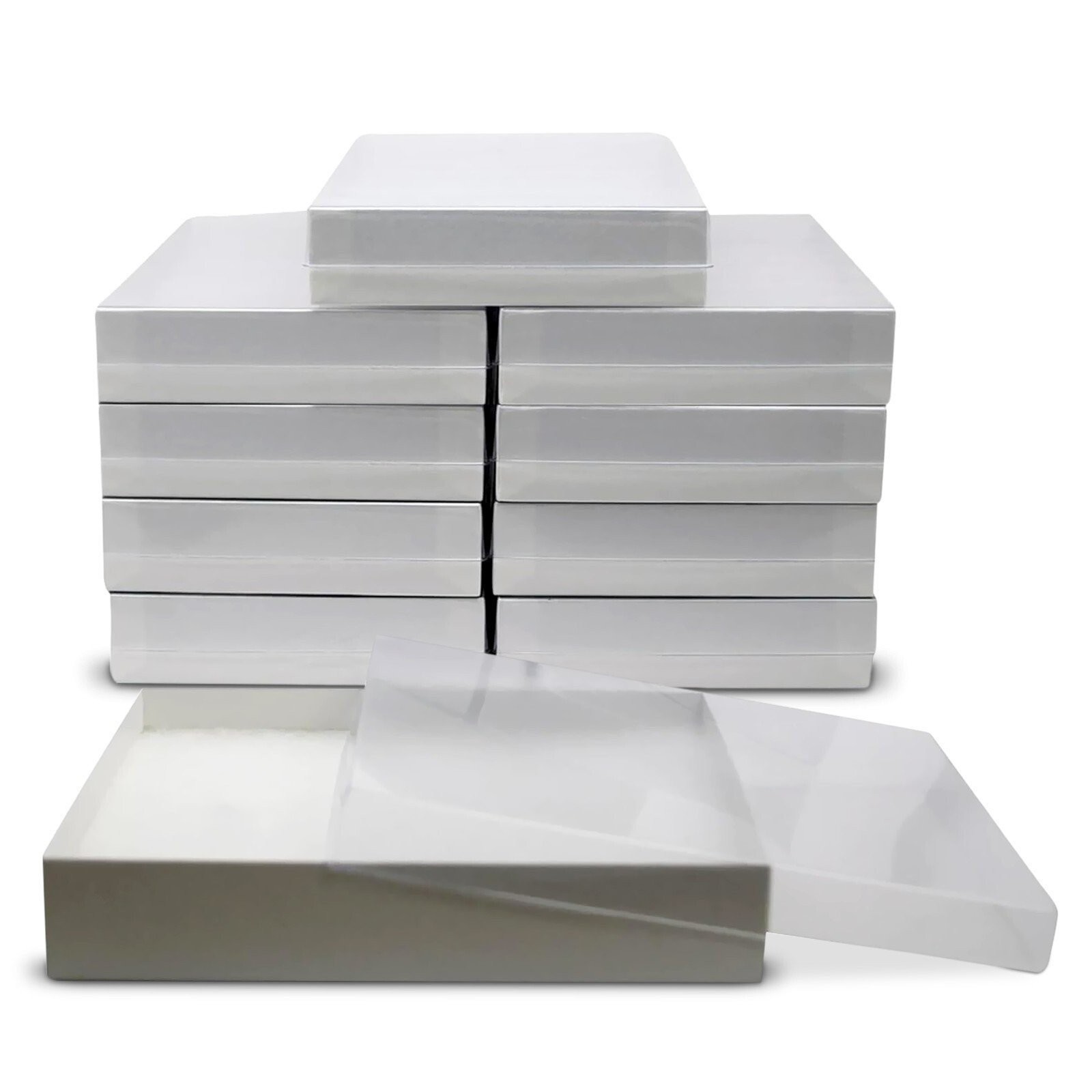 Jewelry Gift Box Removable Cotton Pad Made in USA 5.5″ x 3.5″ x 1″ – 10Pack