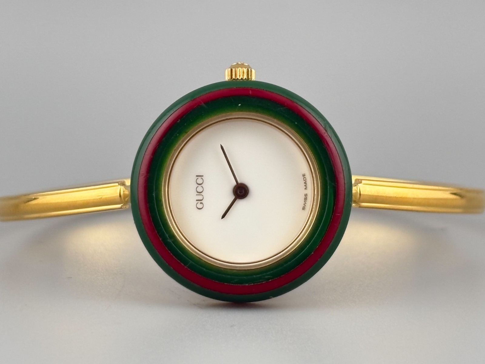 [Excellent] Vintage Gucci Change Bezel 11/12.2 Women Watch Gold White 12 Colors