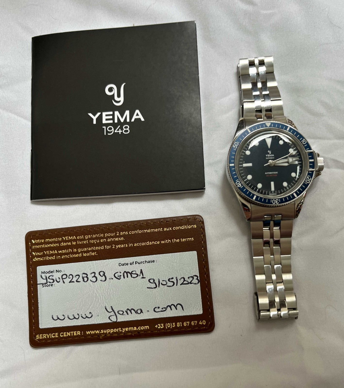 Yema Superman 500 Mysterious Blue-Full Kit–Needs Regulation or Degaussing