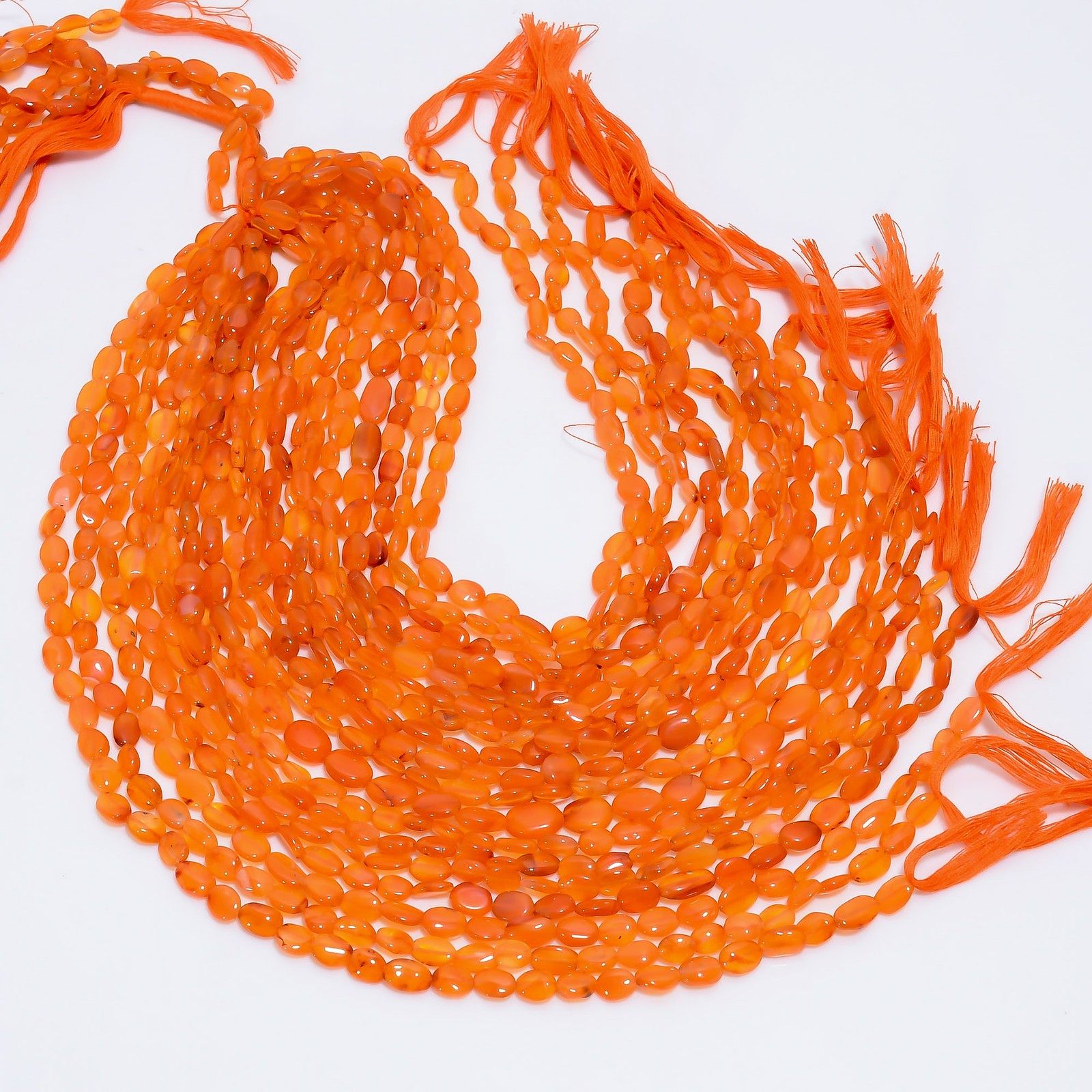 Carnelian Gemstone Oval Shape Smooth Beads 7X5 11X6 mm Strand 12.5″ UGB-858