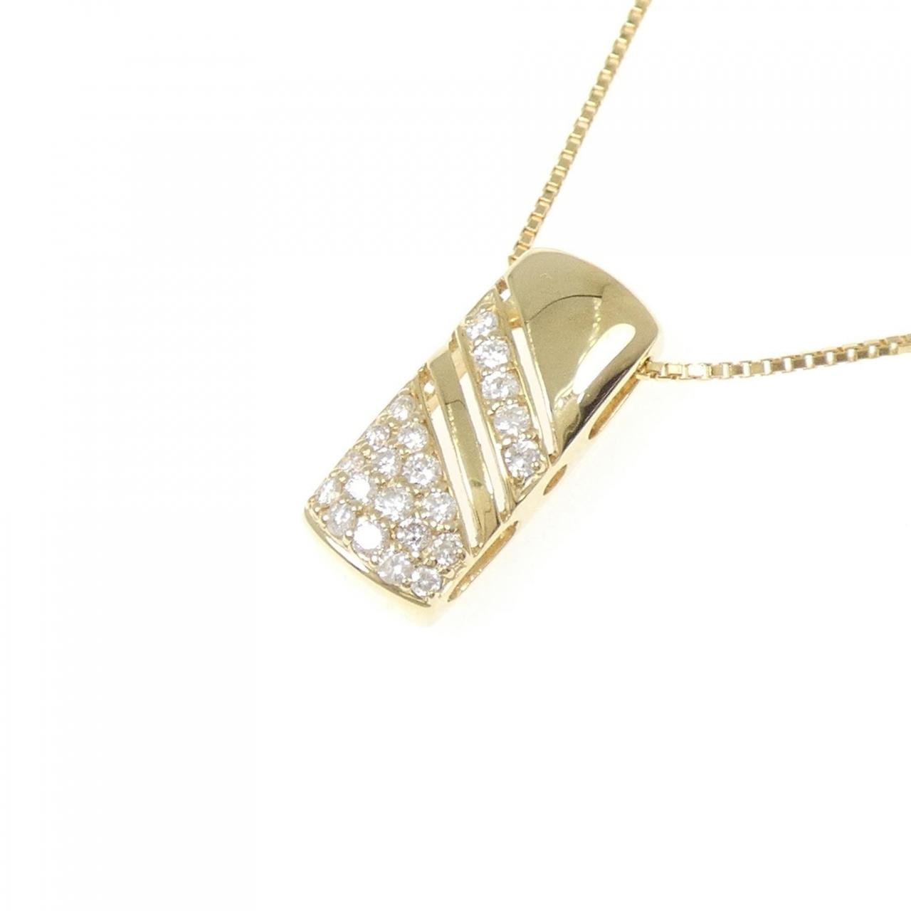 Authentic 18K Yellow Gold Diamond Necklace 0.25CT #230-000-388-6693