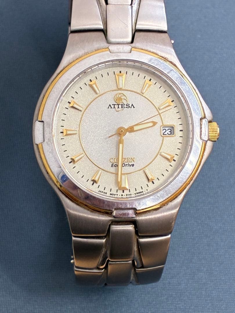 CITIZEN ATTESA Eco-Drive Titanium Watch E110 【USED】