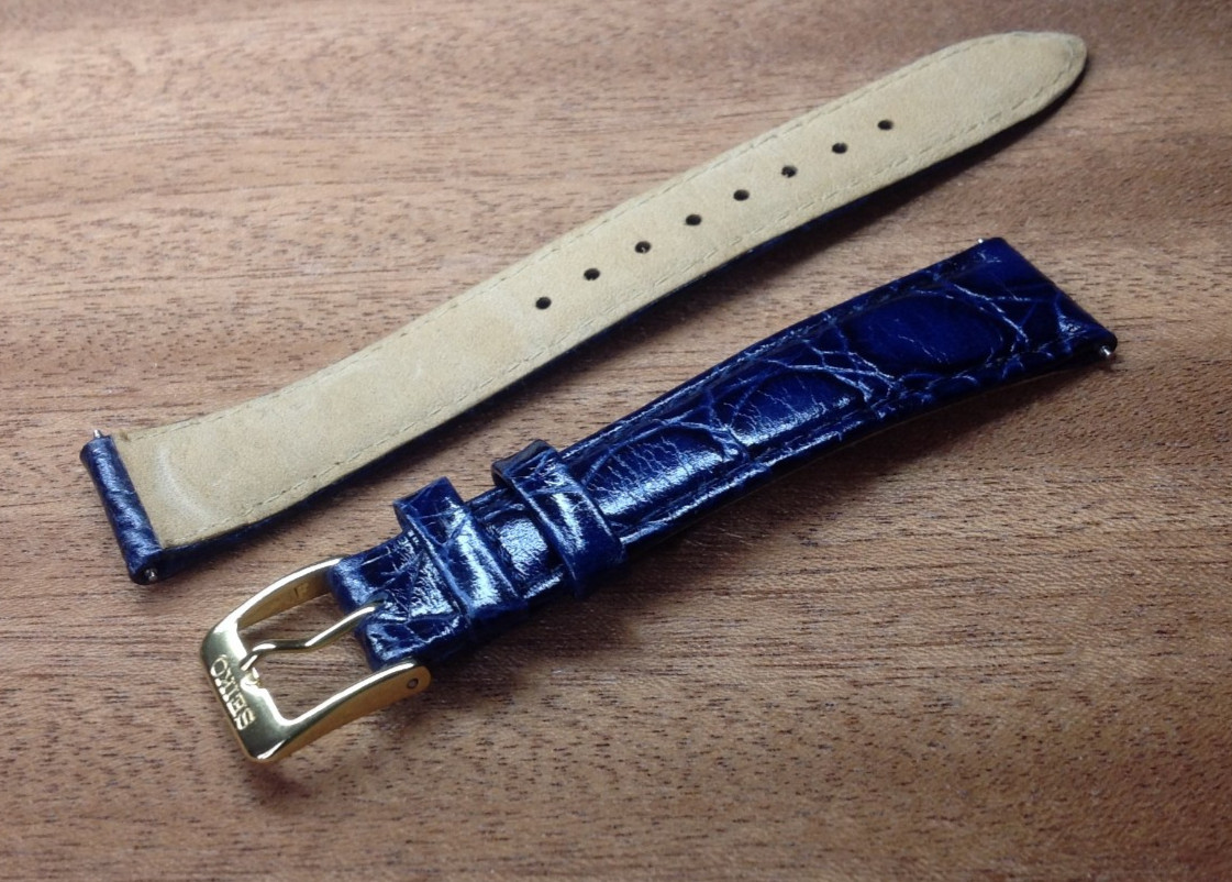 SEIKO Premium Calf Leather Watch Band – BLUE – Z 18 – 18mm