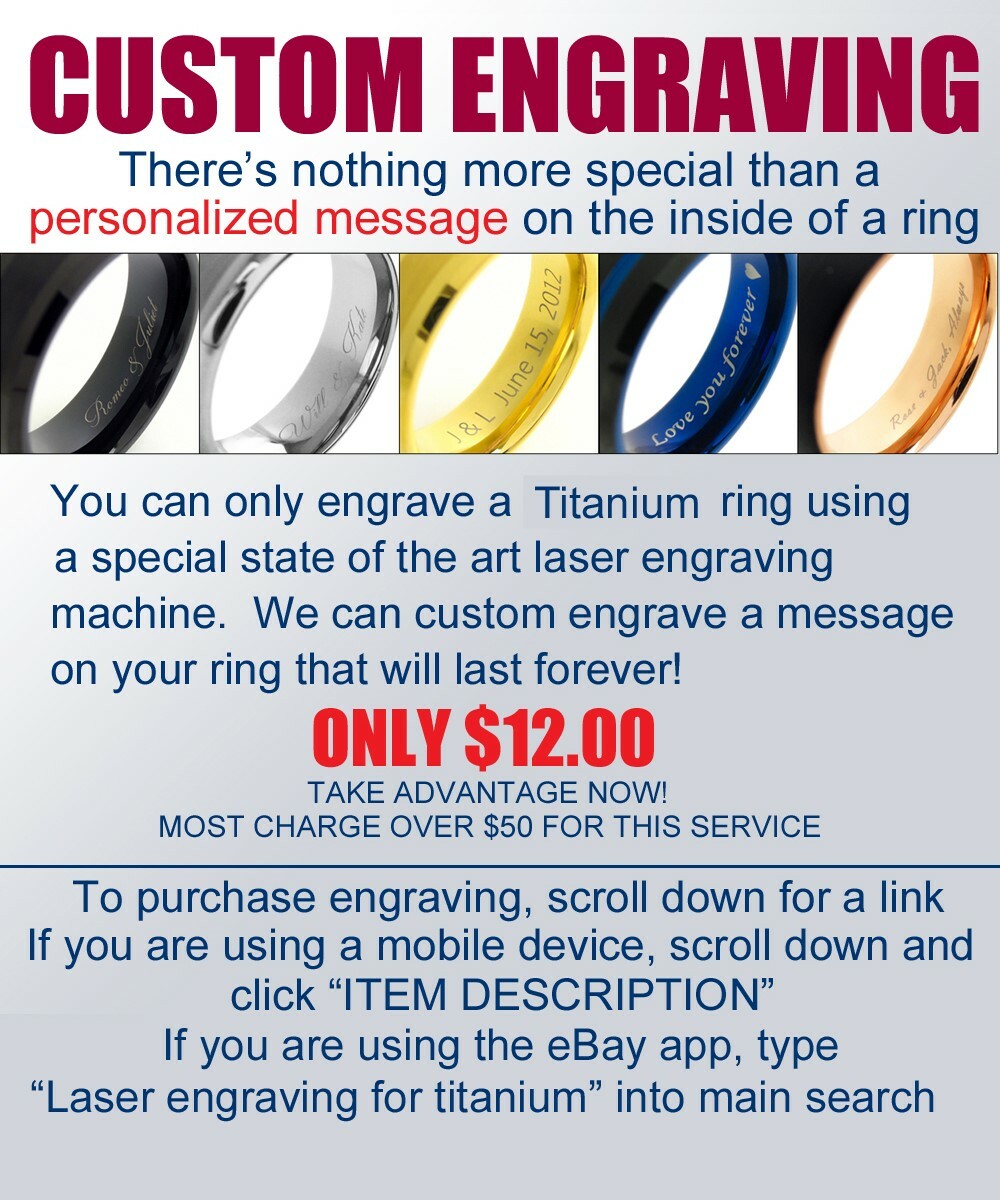 Gunmetal Titanium Men’s Double Blue Stripe Wedding Band Ring Size 5-15