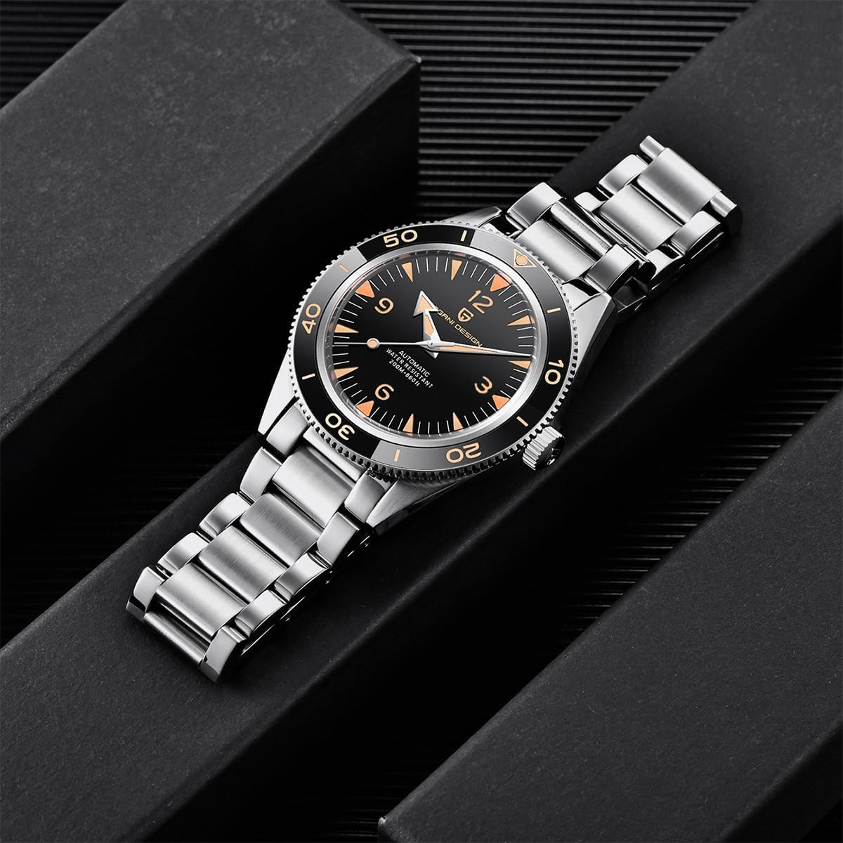Pagani Design Men’s Automatic Diver Watch 200M Waterproof NH35 Sapphire Bezel