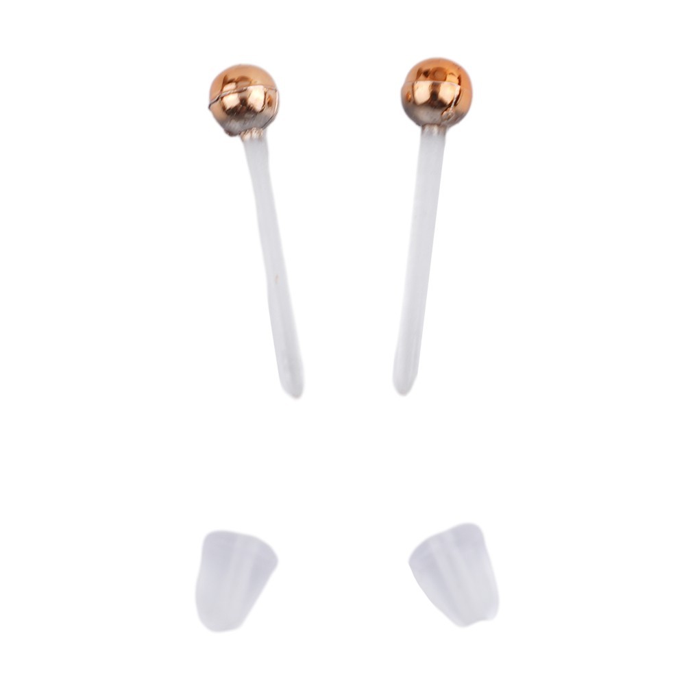 Small Stud Earrings Round Plain 10 Pairs Silver Ladies Ball Bead Ear Elegant 3mm