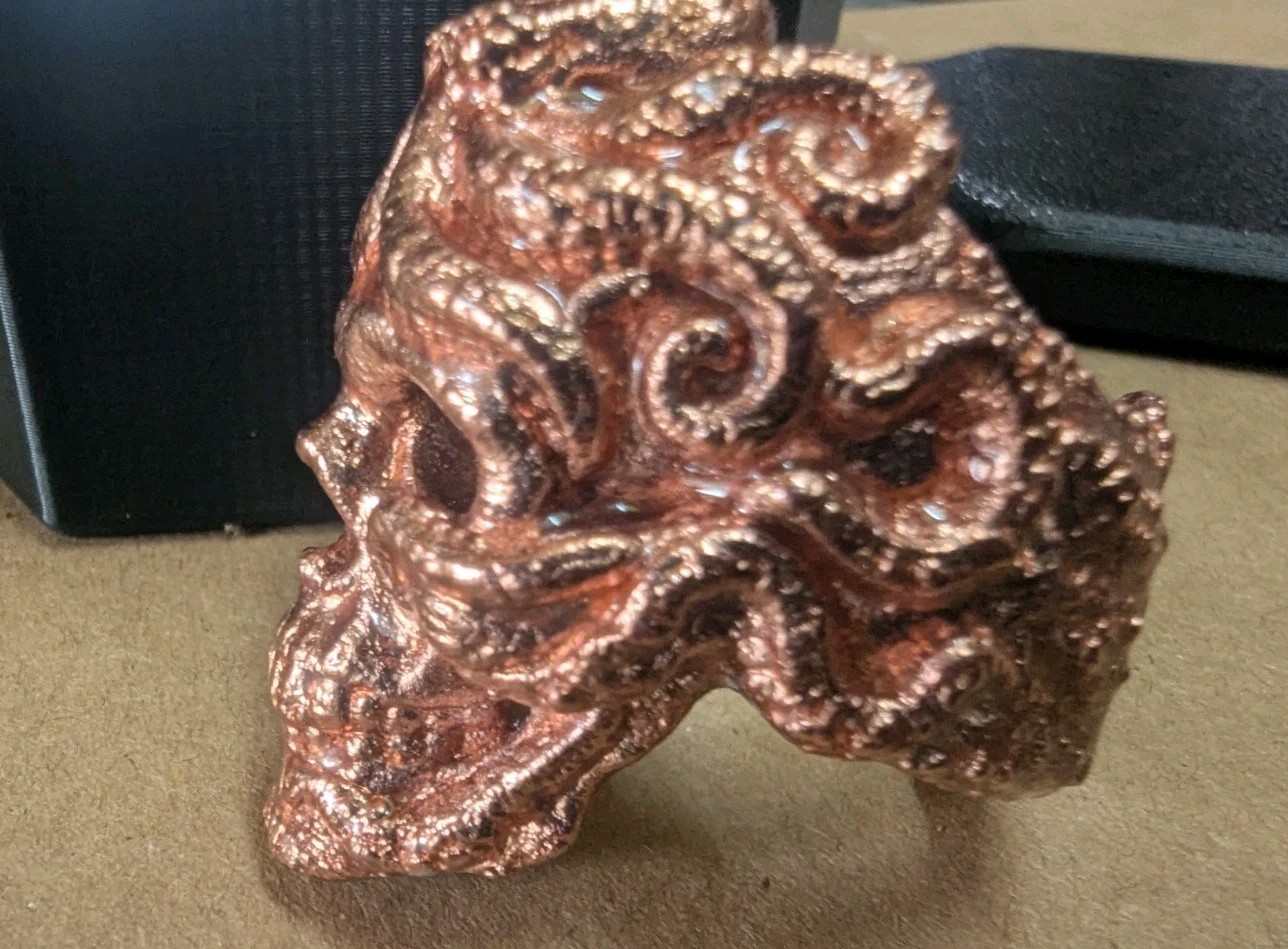 Electroformed Pirate Themed Copper Ring