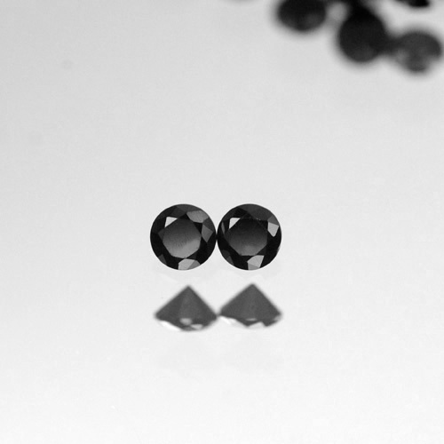 2.50mm Lot 10,20,60,100 pcs Round Cut Calibrated Genuine Natural BLACK SPINEL