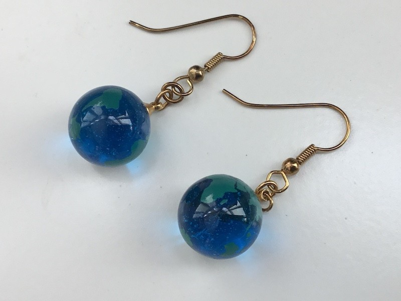 Vintage Earth Globe Earrings