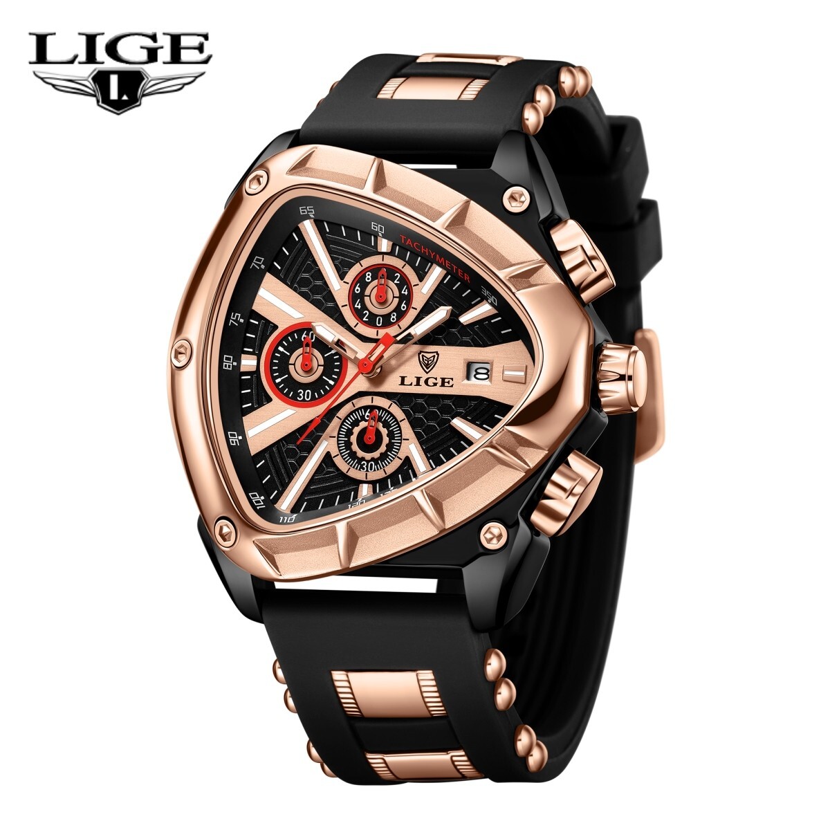 Luxury Men Watch Quartz Sport Analog Date Chronograph 3ATM Waterproof Wristwatch