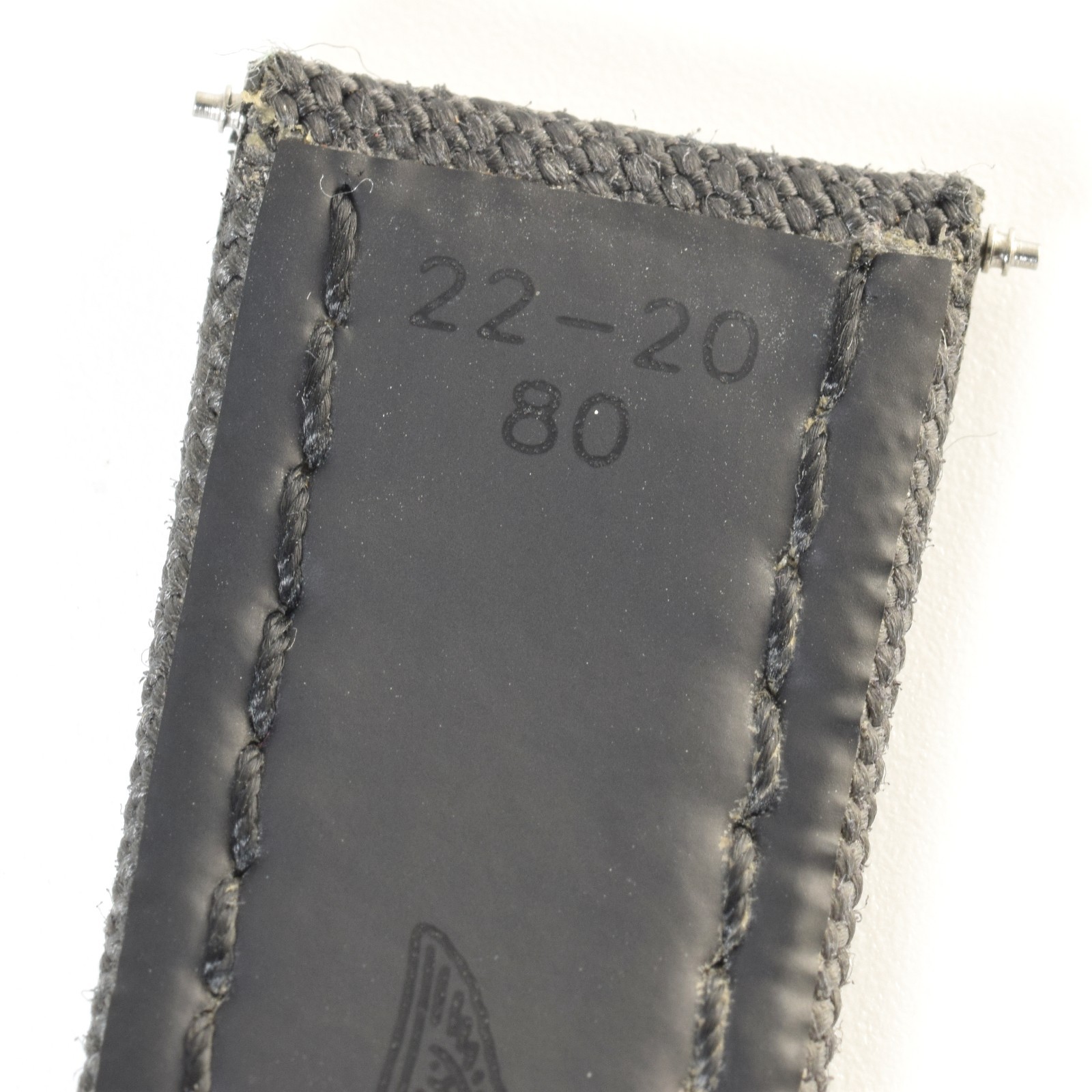 Breitling Anthracite Dark Grey 109W Nylon Gents 22mm to 20mm Wide Watch Strap