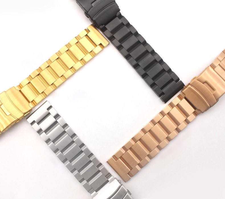 Mens Solid Brushed Watch Band Strap Stainless Steel Bracelet 18 19 20 21 22-25mm