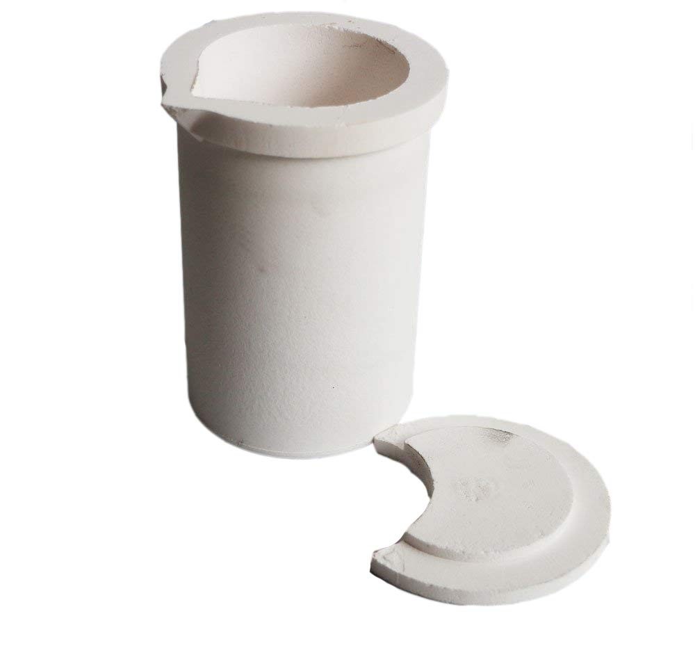 Ceramic Melting Crucible Cup 1kg/2kg/3kg with Cover for Gold Silver Copper Casti