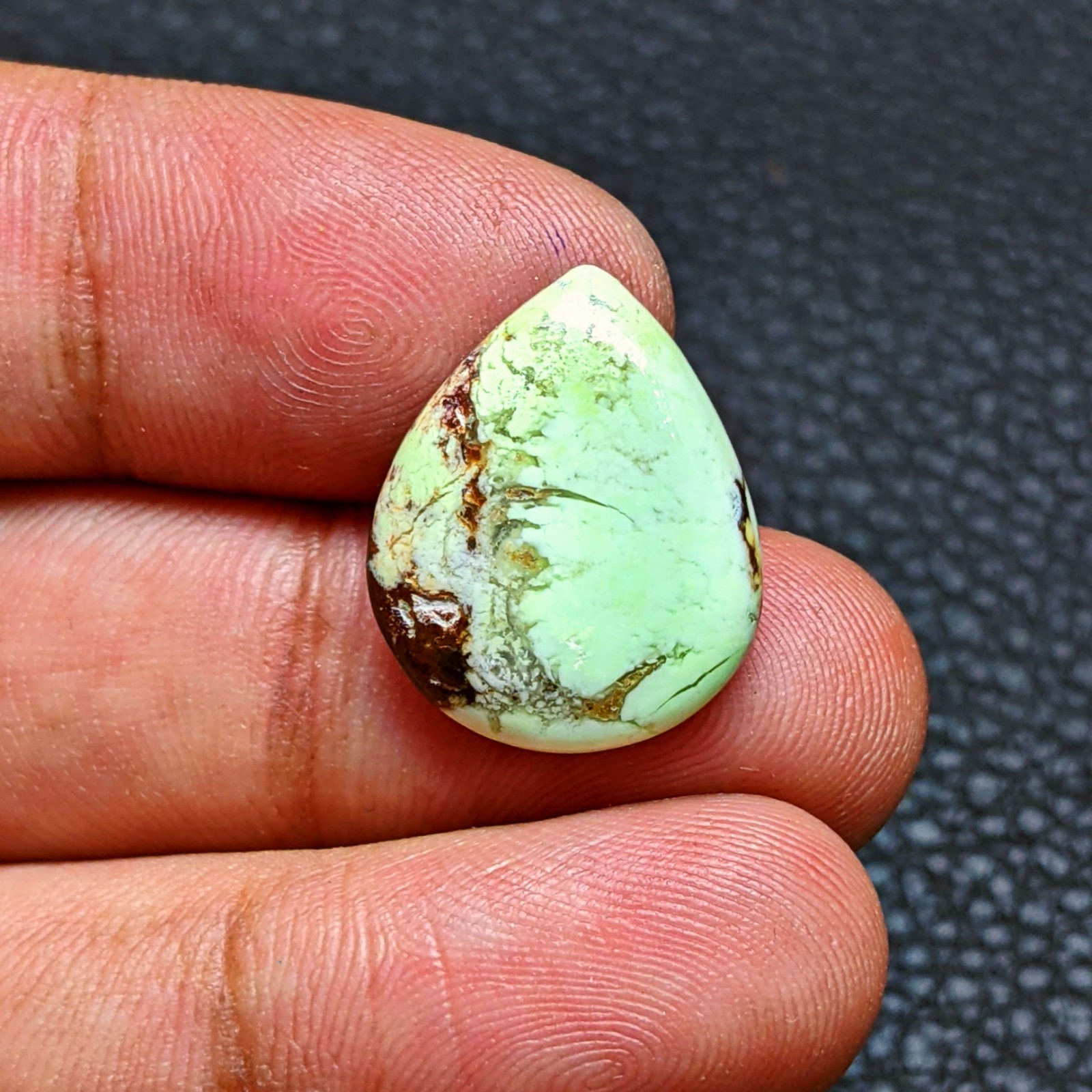 Natural Lemon Chrysoprase Pear Shape Cabochon Loose Gemstone 17x13mm