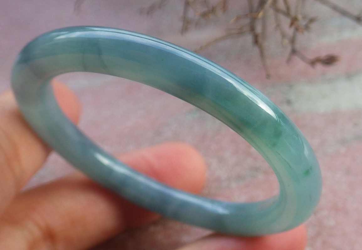Video Certified Green A JADE Jadeite Baby Circle Bangle Bracelet 43mm 709583 AS