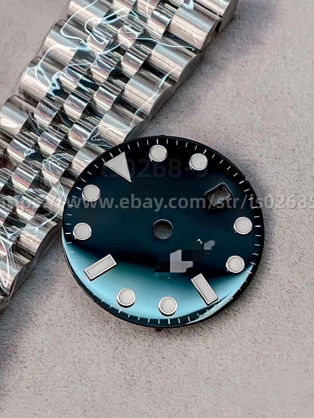 DIY SET for 3285 Movement watch case + dial + hands + Stainless Steel Strap 40mm