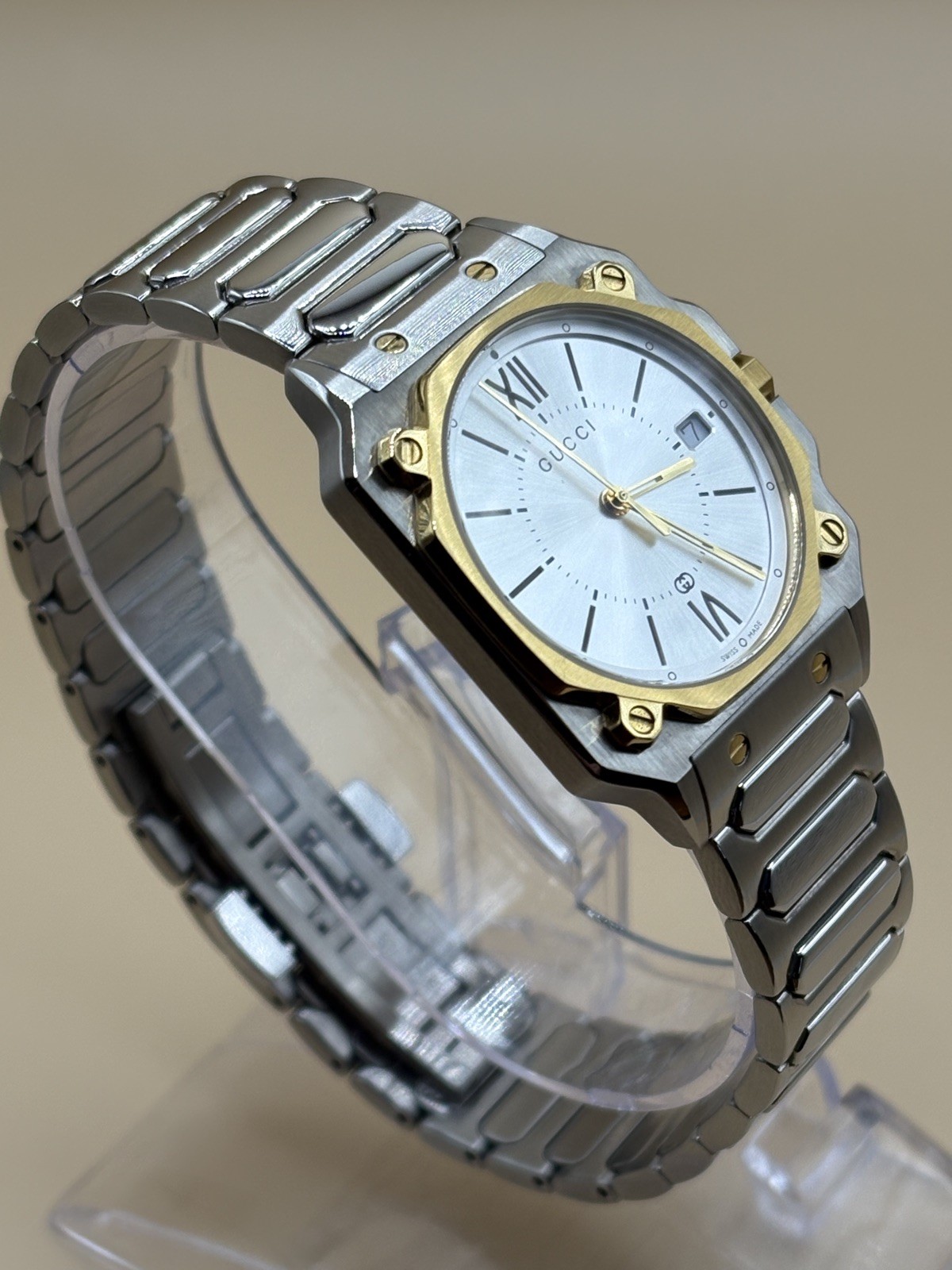 Gucci G-FLAT YA166506 Quartz Gucci Watch Square Watch Gold Watch Unisex