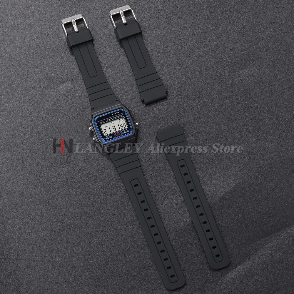 CASIO Watch Band F-91W,F-28W,F-91WG,F-93W,F-94WA,F-105W,F-106W,FLB-91W