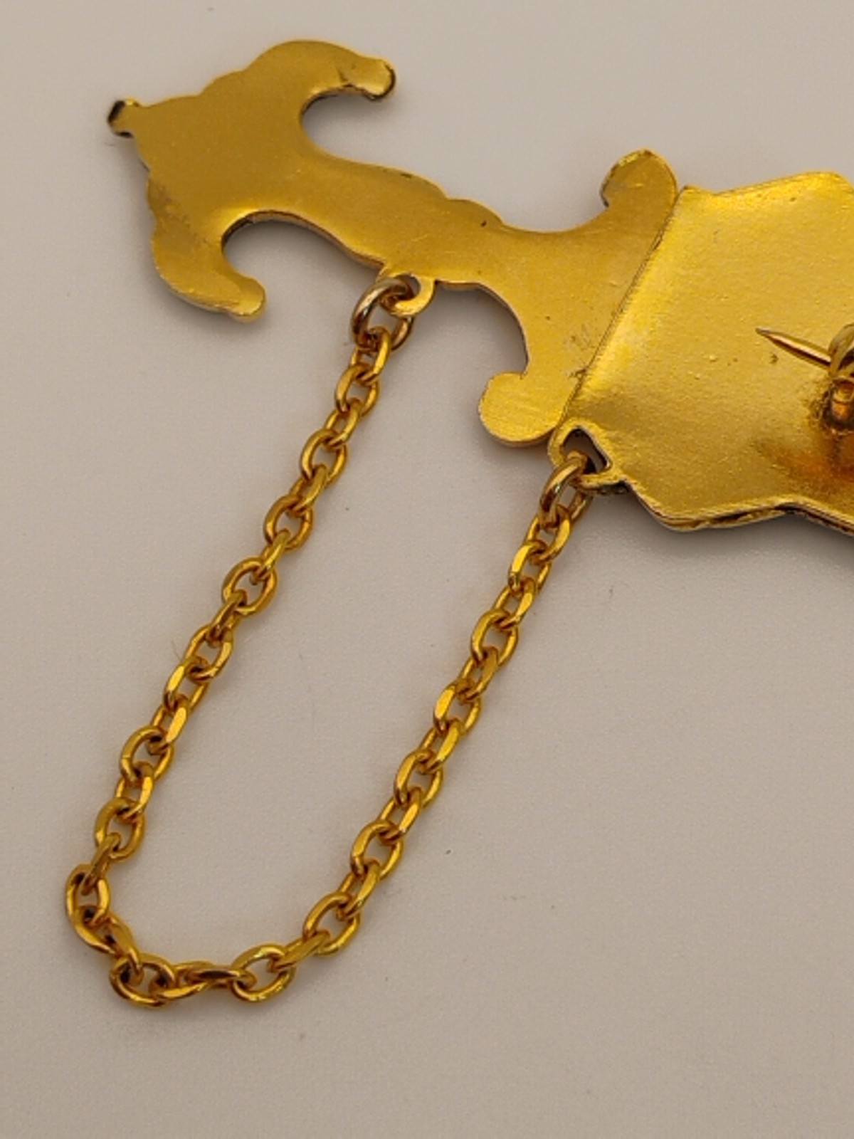 Vintage SPAIN 24k Gold Inlay Damascene Dagger/Sword Brooch/Pin