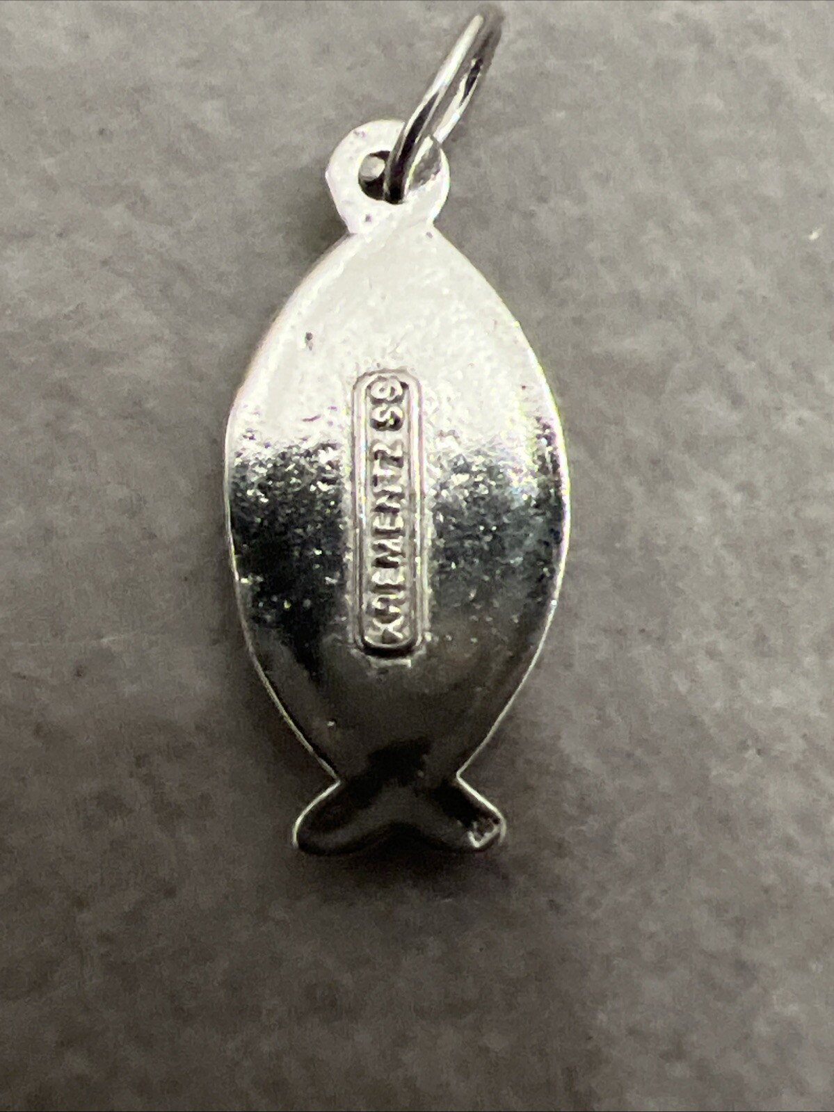 Amore La Vita Sterling Silver Polished Antiqued WWJD Ichthus Charm 1347