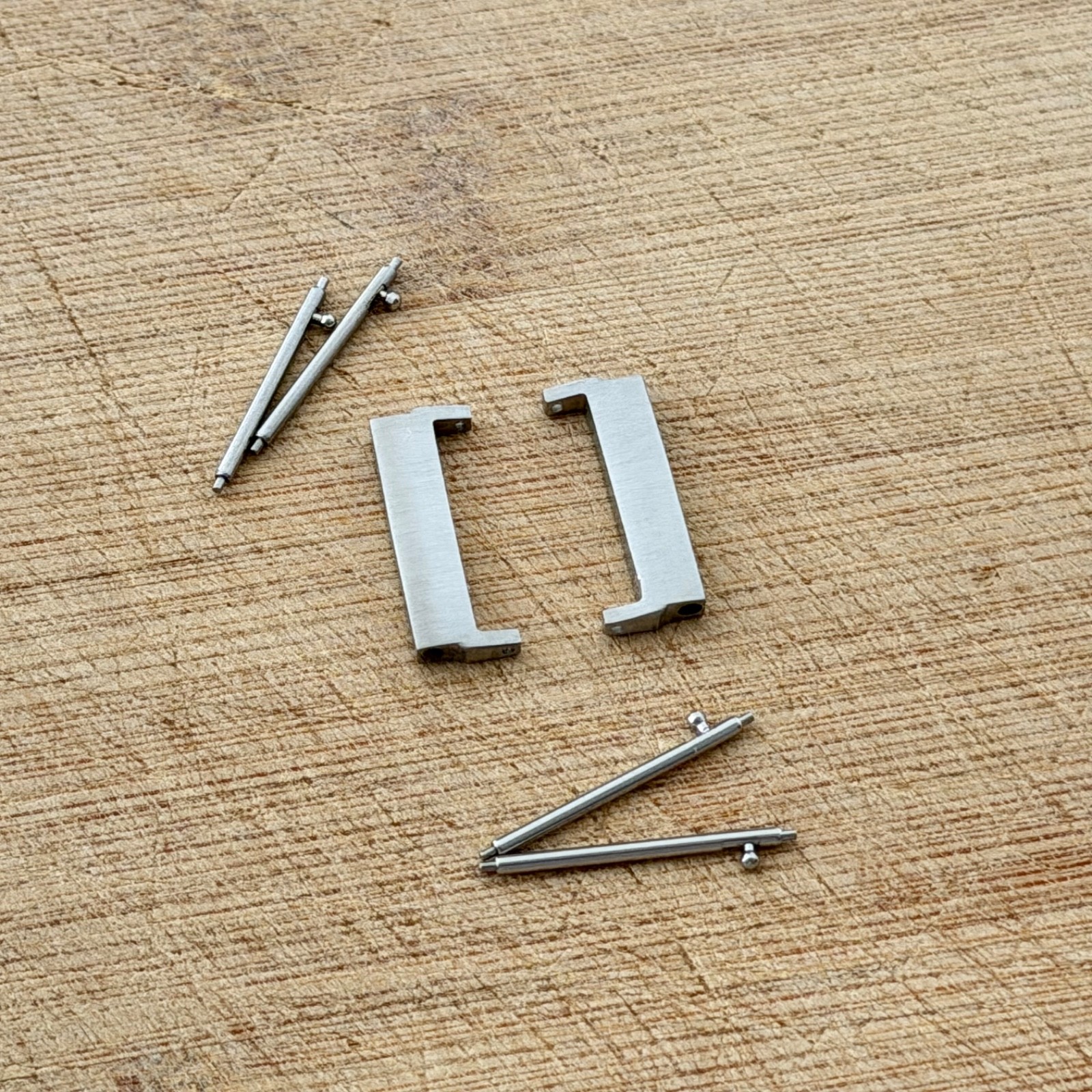 22mm to 20mm Watch Band Adapters (Quick Release) – Stainless Steel, Brushed