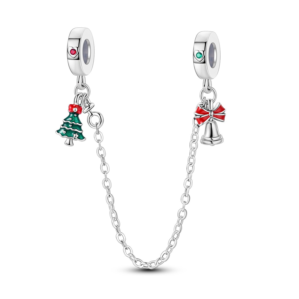 LAZA 925 Sterling Silver DIY Charms Safety Chain CZ Bee Paw fit Women Bracelets