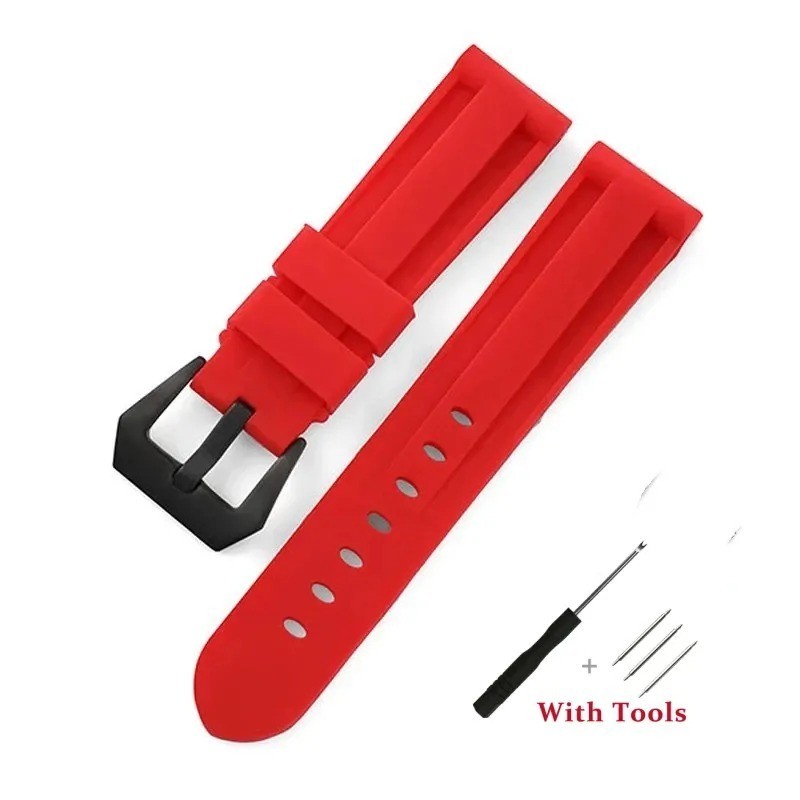 Silicone Rubber Watch Band Sport Replacement Strap 20mm 22mm 24mm 26mm