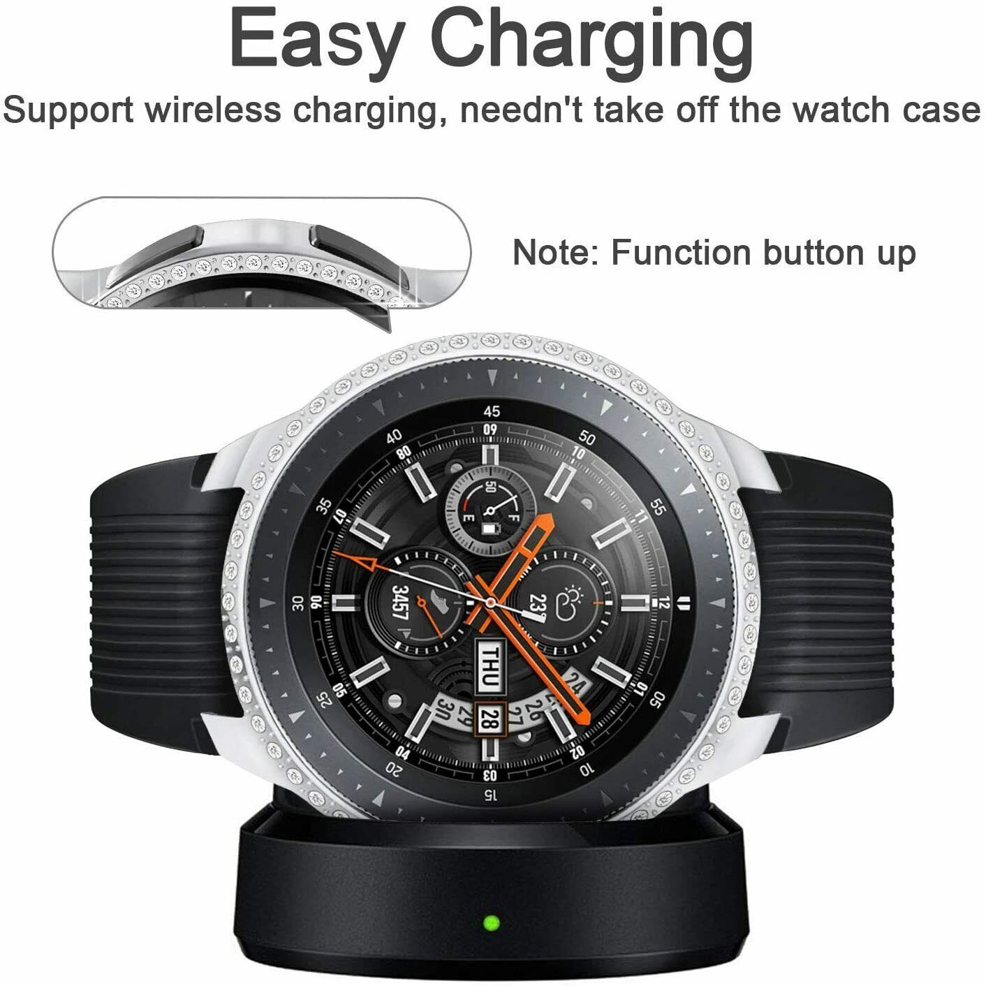 Bling Case For Samsung Galaxy Watch 3 45mm 41mm Diamond Protector Bumper Cover