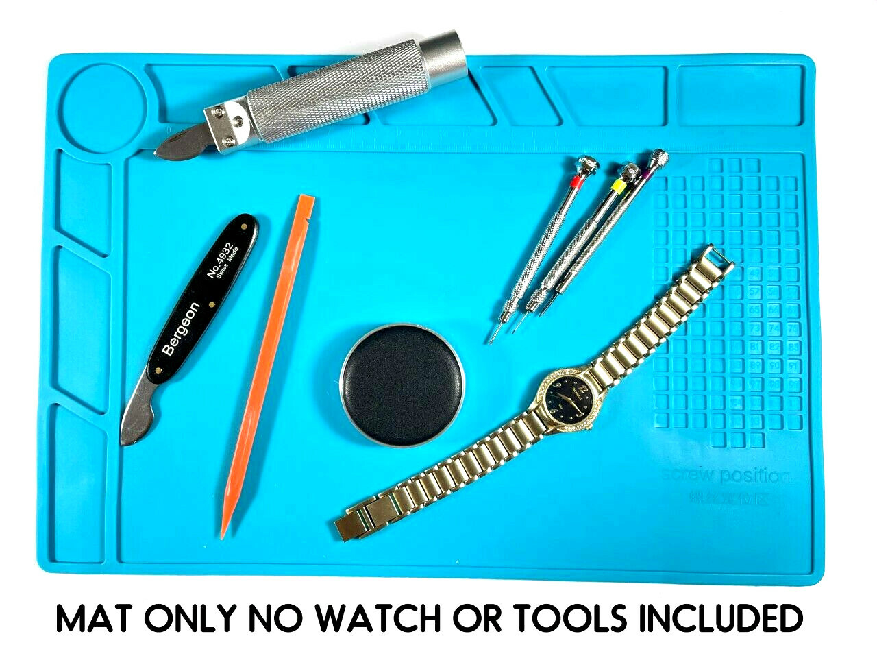 Watchmaker’s Rubber Bench Matgnetic Mat Anti-Slip Pad Jewelry Watch Repair Tools