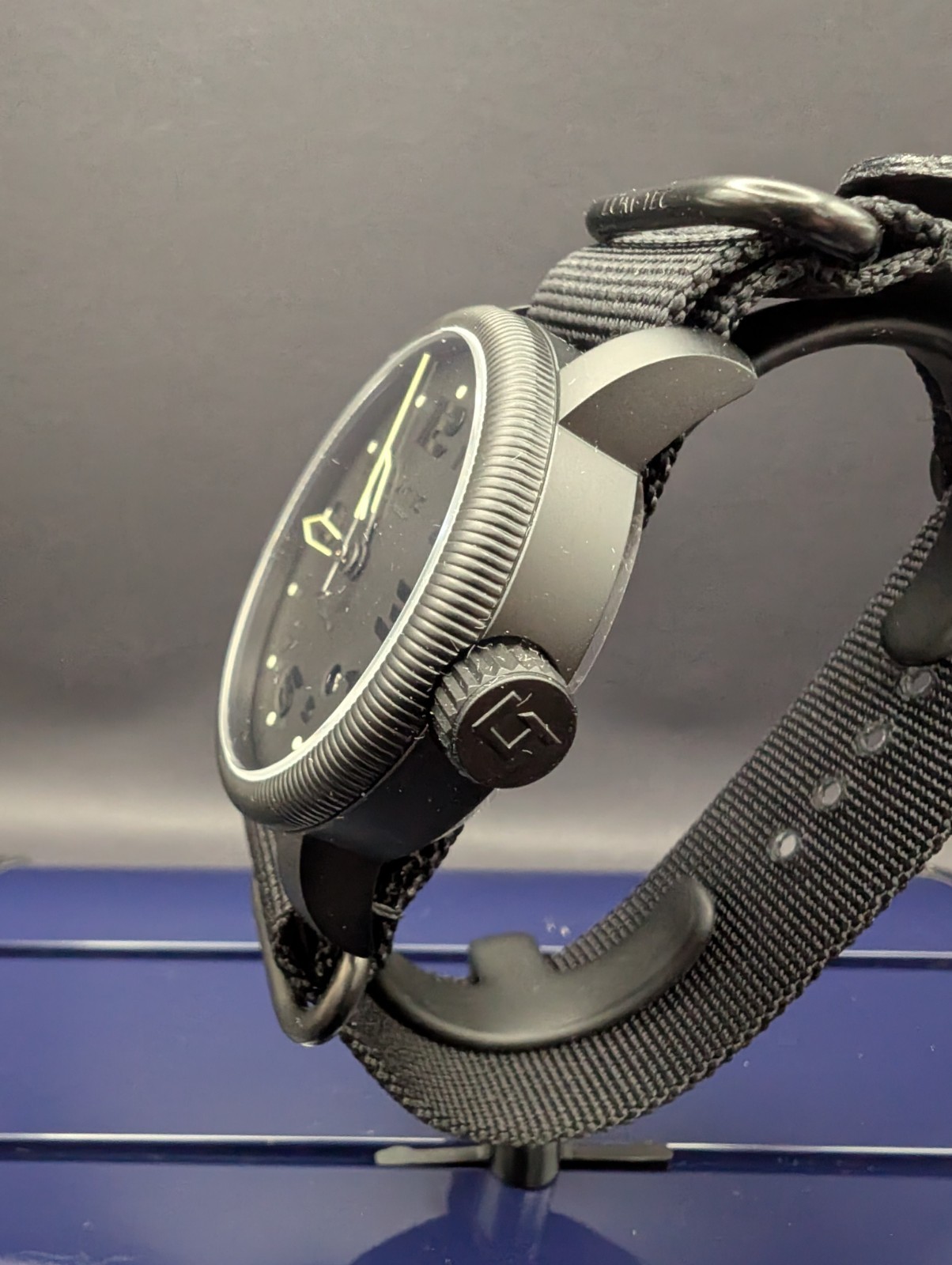 Lum-Tec Mens Watch Combat B43 Phantom Destro Black Dial Miyota Japan 2105 NOS